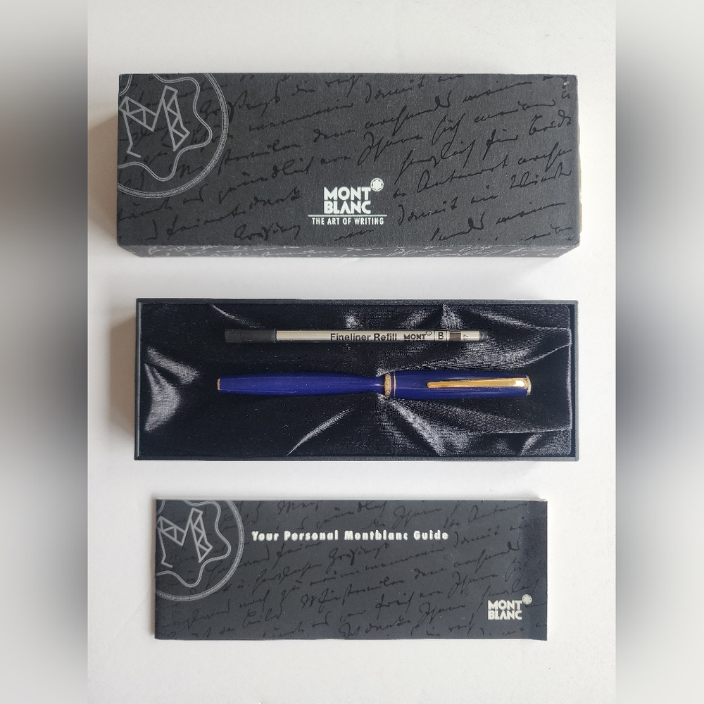 Montblanc Generations Signatore Rollerball Pen Blue and Gold with Original Box